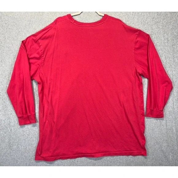 Polo Ralph Lauren Mens 2XLT Long Sleeve T-Shirt Red Blue Pony Tall Cotton Tee - Picture 2 of 10